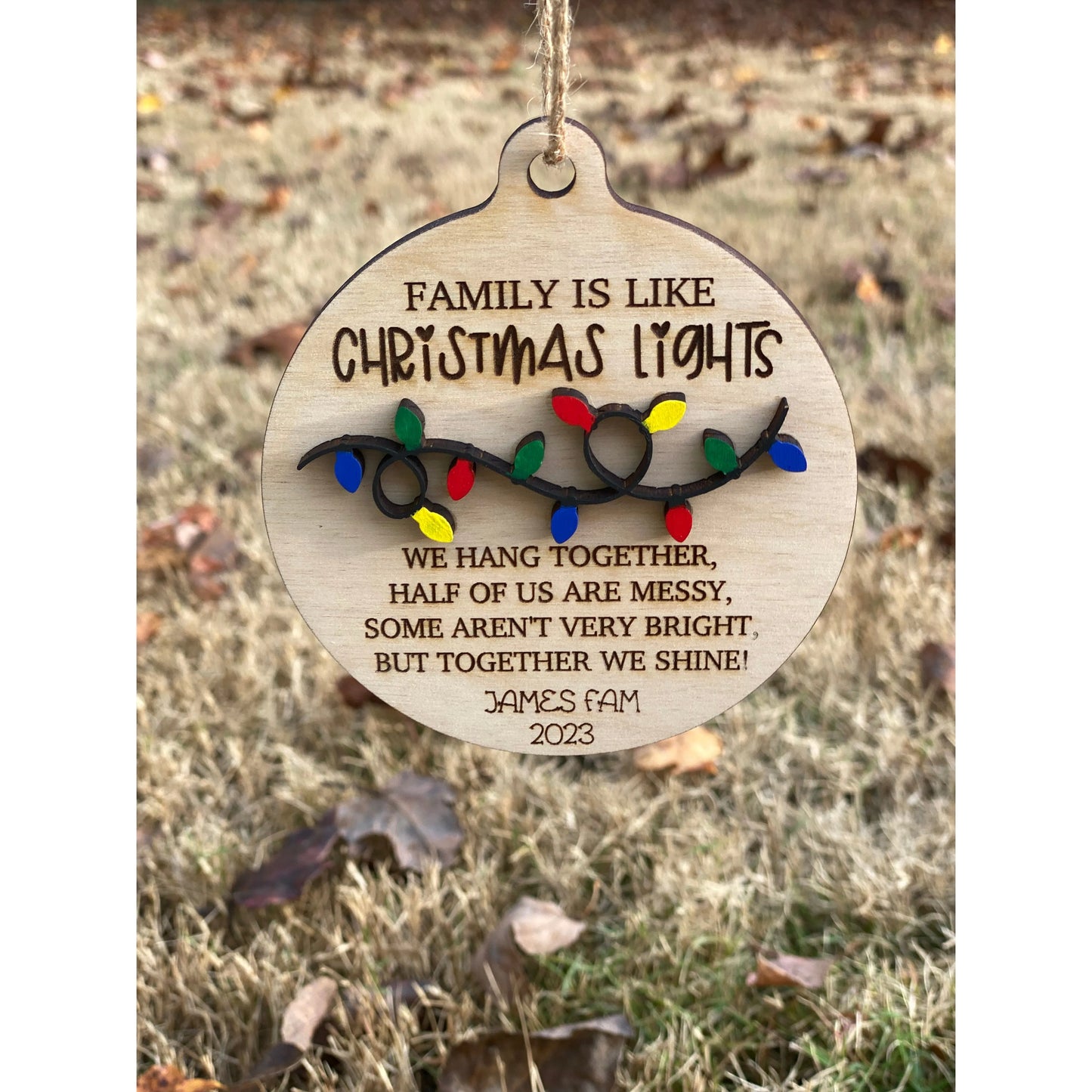 Christmas Lights Humor Ornament