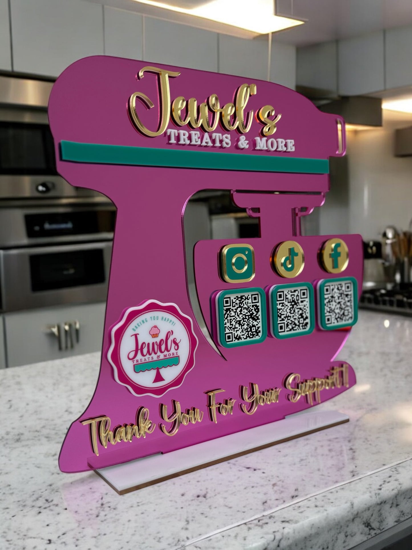 Acrylic Mixer Scan Sign