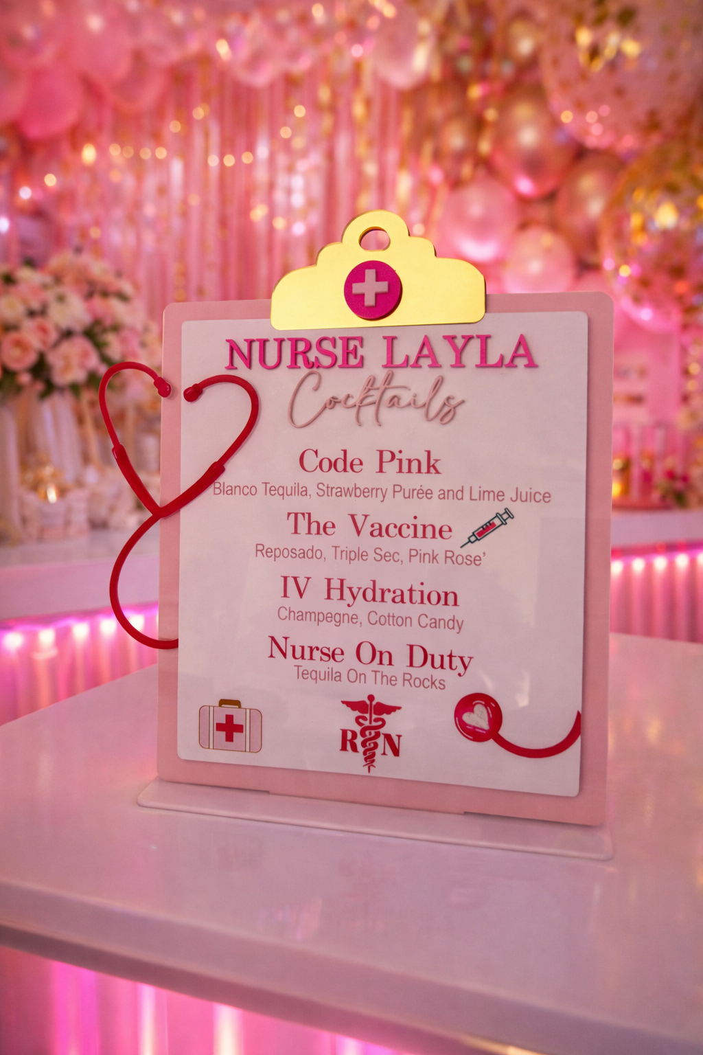 Custom Clipboard Bar Menu Sign