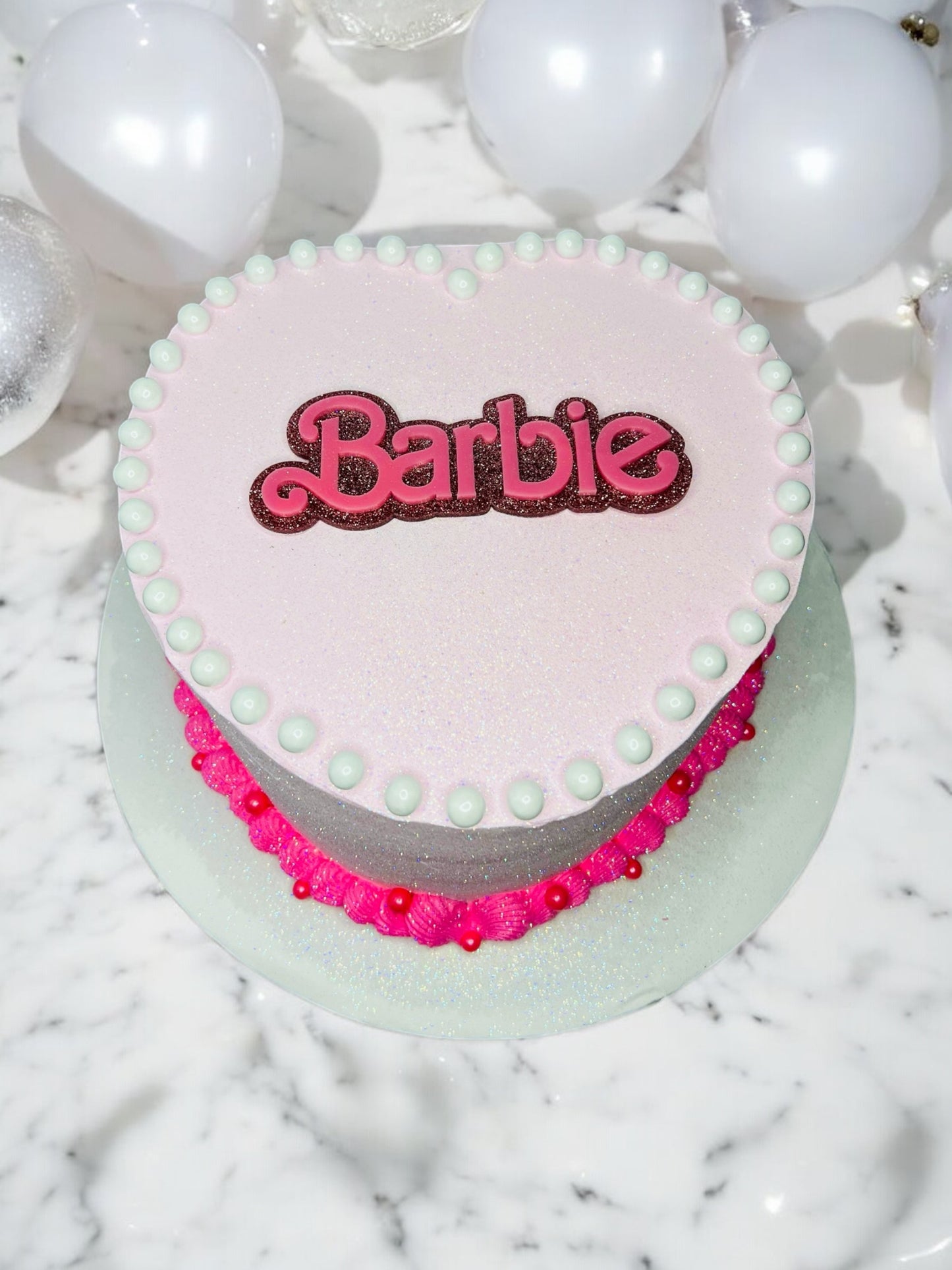 Barbie Inspired Cake Charm