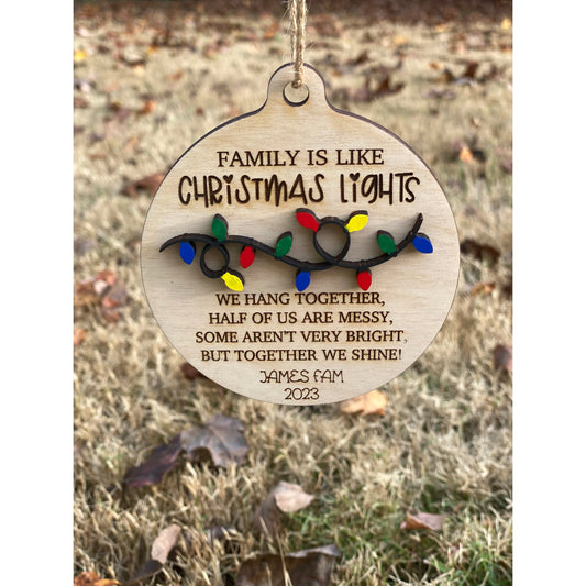 Christmas Lights Humor Ornament