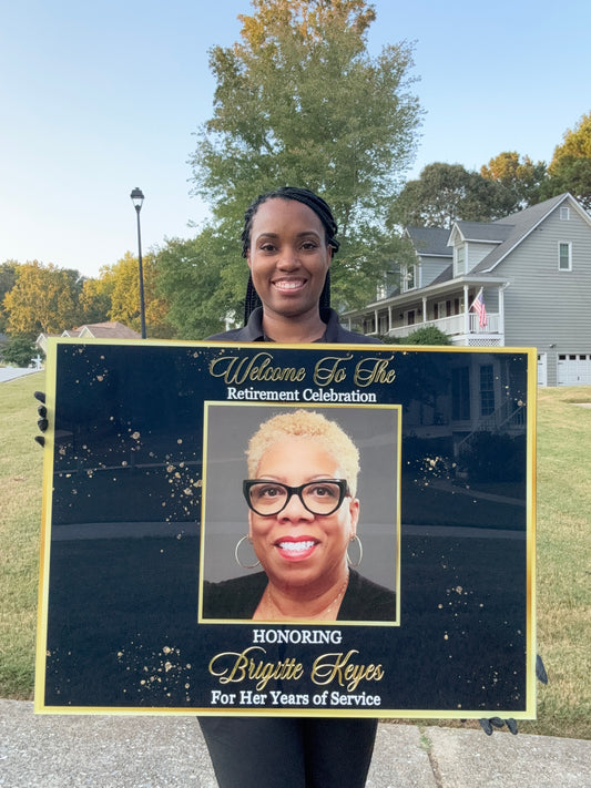 Acrylic Retirement Photo Welcome Sign