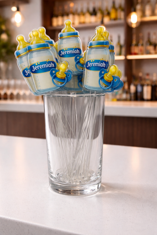 Custom Acrylic Drink Stirrers | Personalized Cocktail & Champagne Sticks