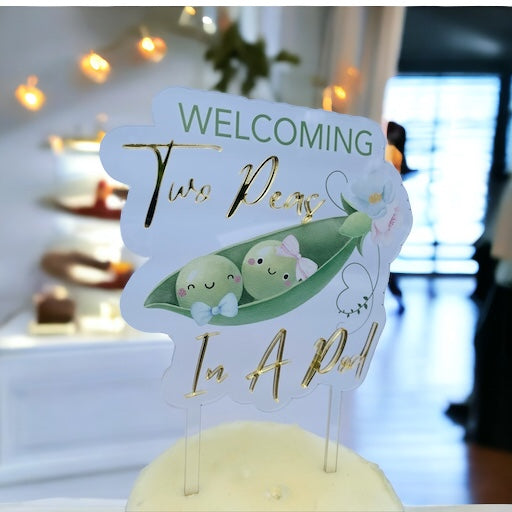 Two Peas in a Pod Cake Topper