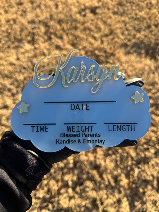 Cloud Birth Announcement