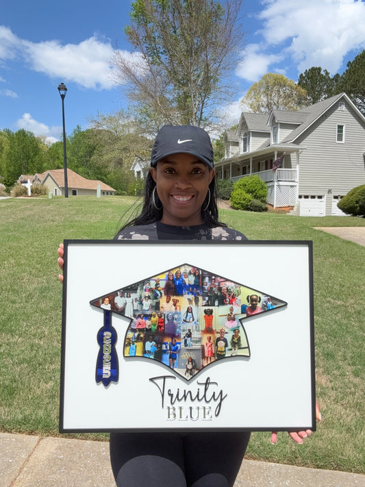 Grad Hat Photo Collage Keepsake