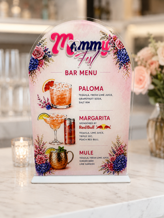 Designed Ready Custom Bar Menu