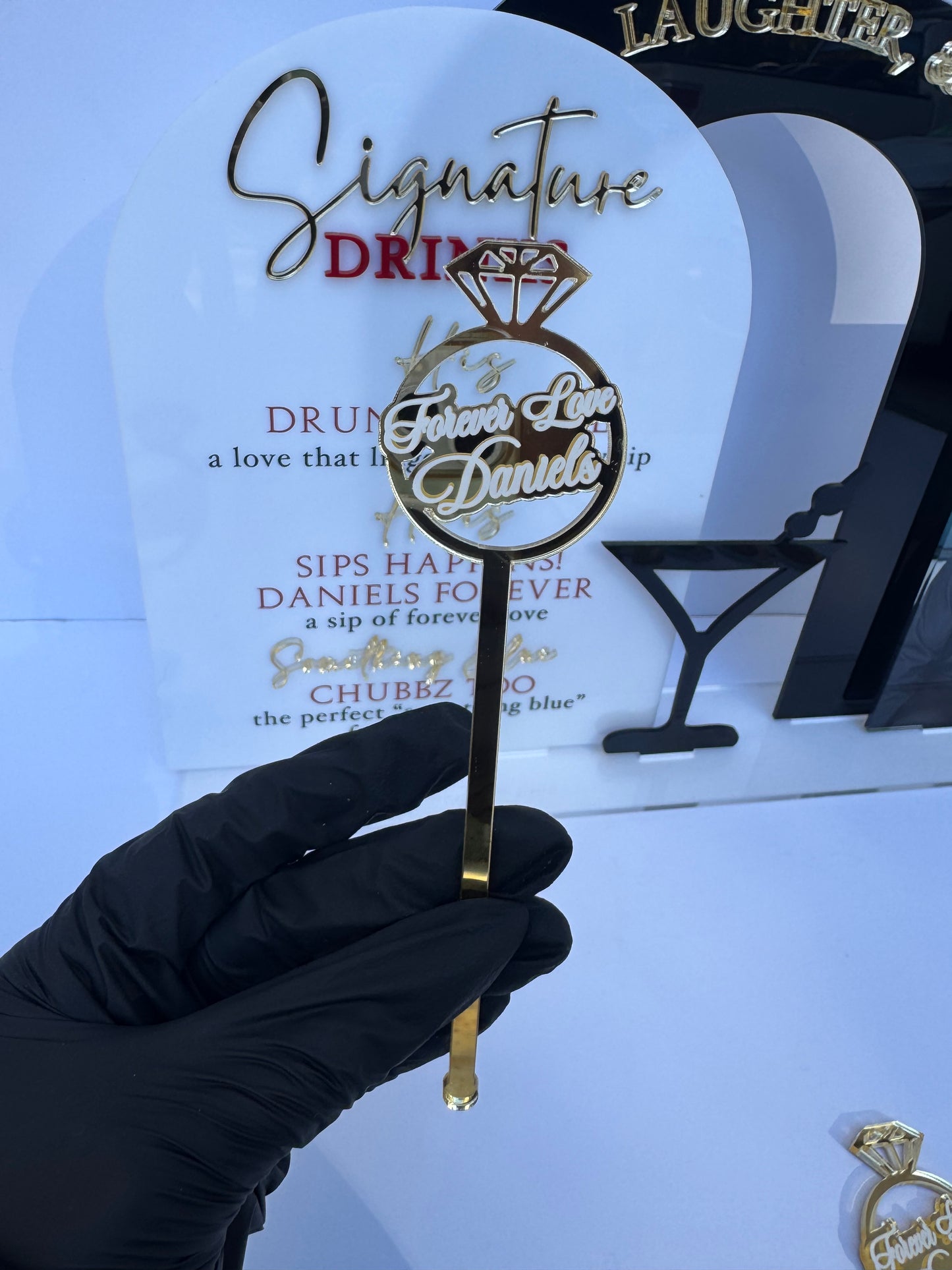 Custom Acrylic Drink Stirrers | Personalized Cocktail & Champagne Sticks