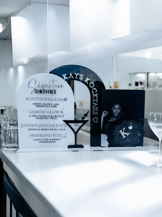 4 Piece Modern Bar Menu