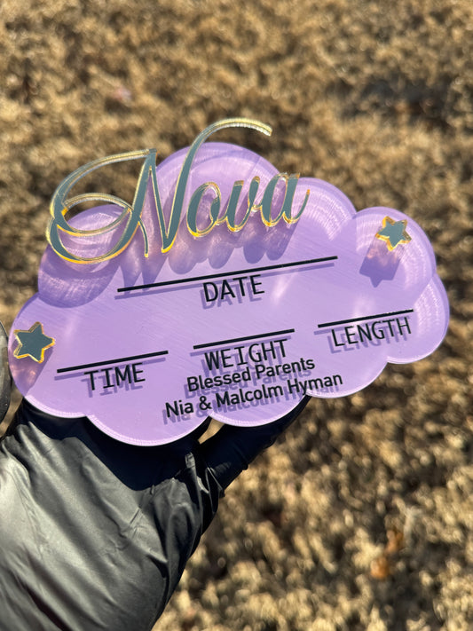 Cloud Birth Announcement