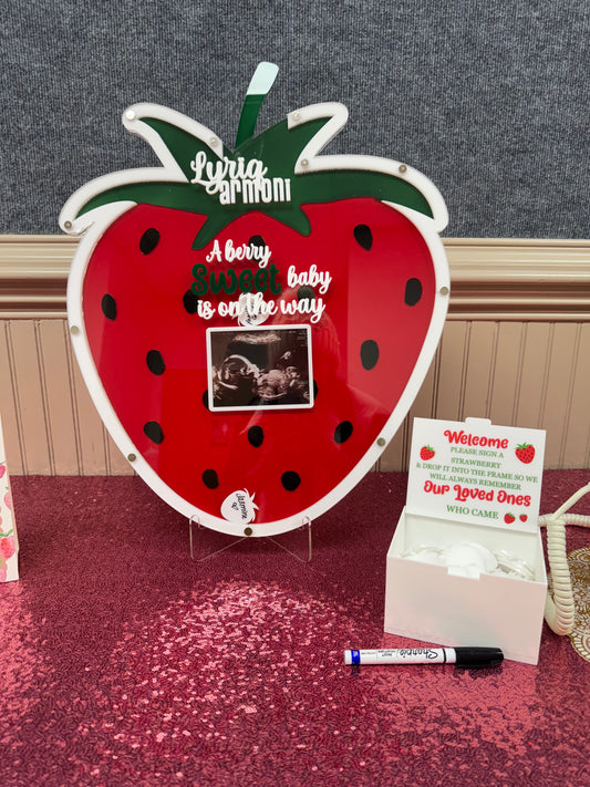Strawberry Signable Guestbook