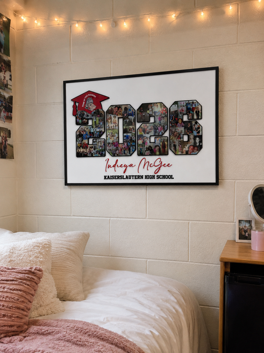 Custom Year Photo Collage Signable Keepsake