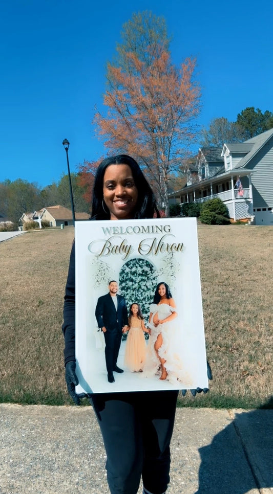 Acrylic Baby Shower Photo Welcome Sign