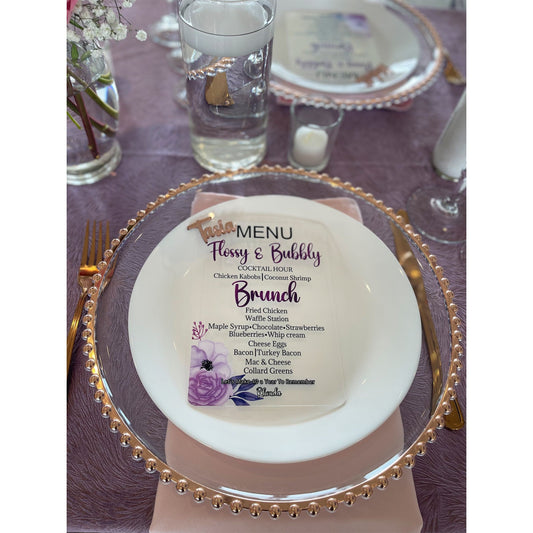 Custom Dinner Menu